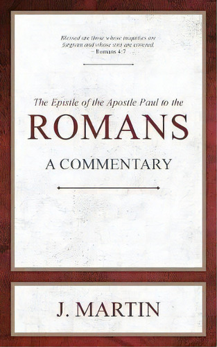 Romans : A Commentary, De J Martin. Editorial Aneko Press, Tapa Blanda En Inglés