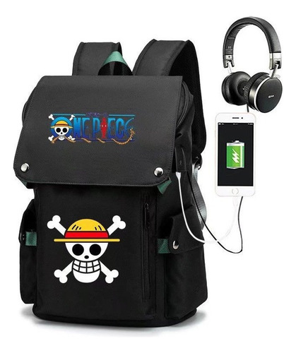 Mochila Escolar Informal De Una Pieza Con Puerto Usb