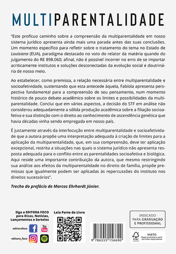 Multiparentalidade : Efeitos No Direito De Família - 2ª Ed - 2023, De Fabiola Albuquerque Lobo. Editora Editora Foco, Capa Mole Em Português