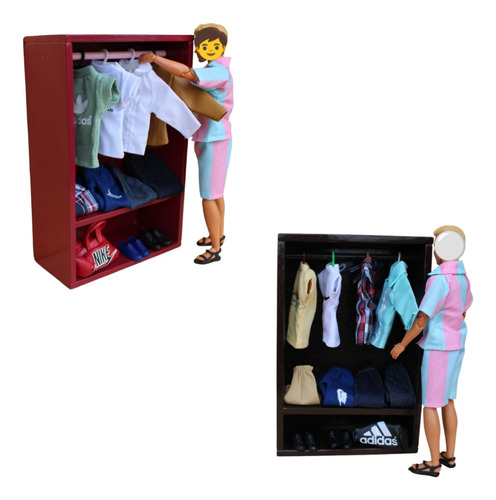 Closet Para Muñecos De 30cm. Escala De 1/6