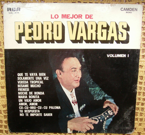 Pedro Vargas / Lo Mejor Volumen 1 - Lp De Vinilo