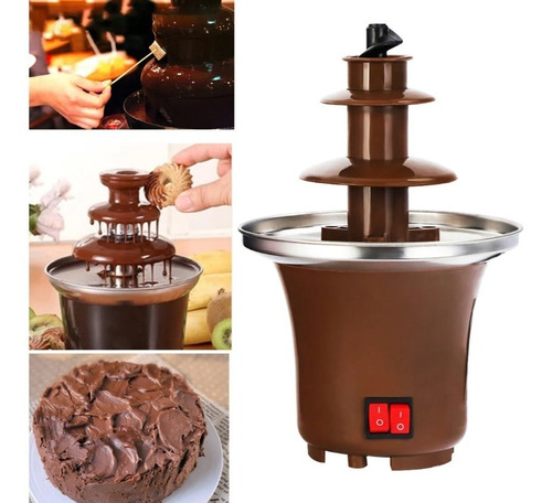 Fuente De Chocolate Hogar De Tres Capas, Fondue Derretido