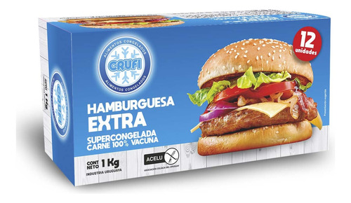 Hamburguesas Extra Crufi X12 Unidades - Cold Market