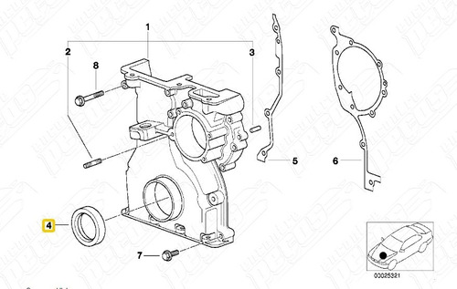 Retentor Frontal Virabrequim Bmw E46 330ci Motor M54 00/07