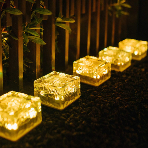 Luz Solar En Forma De Cubo De Hielo 2.8 X 2.8 X 2 Pulgadas B