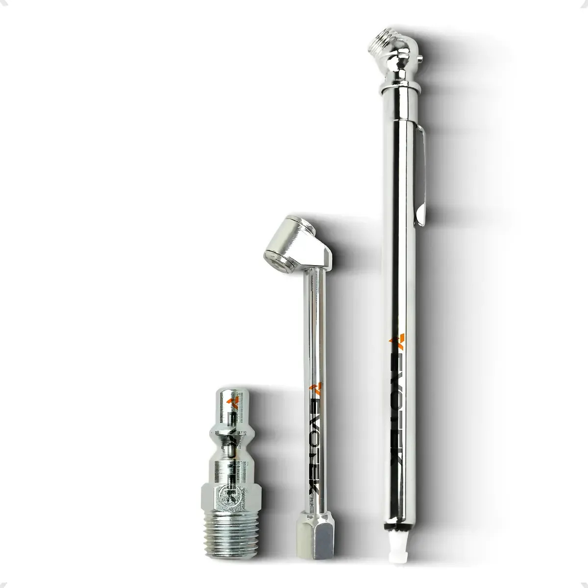 Evotek Medidor Manual Calibrador de Pressão 50 libras Caneta Bico Encher Pneu