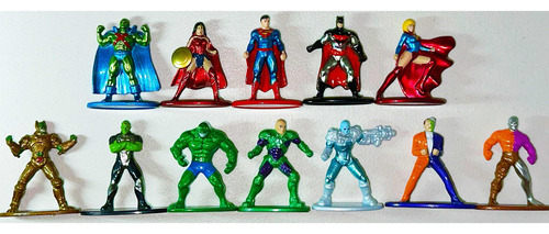 Lote 12 Metalfigs Dc Jada Toys: Superman Batman Wonder Woman