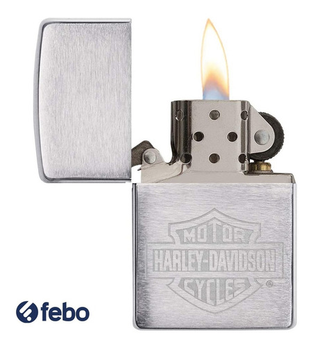 Imagen 2 de 4 de Encendedor Mechero Zippo Original Sello Harley Davidson Febo
