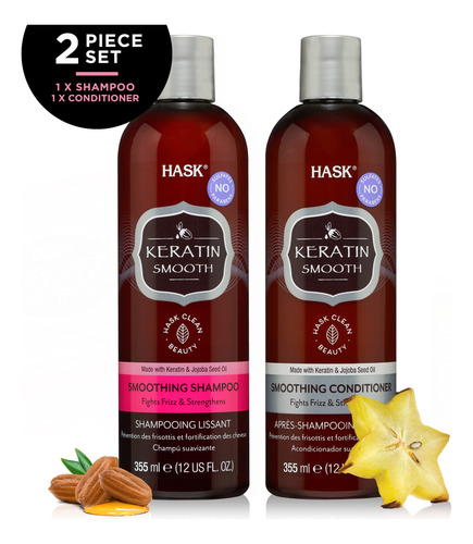 Conjunto De Shampoo E Condicionador Hask Keratin Smoothing