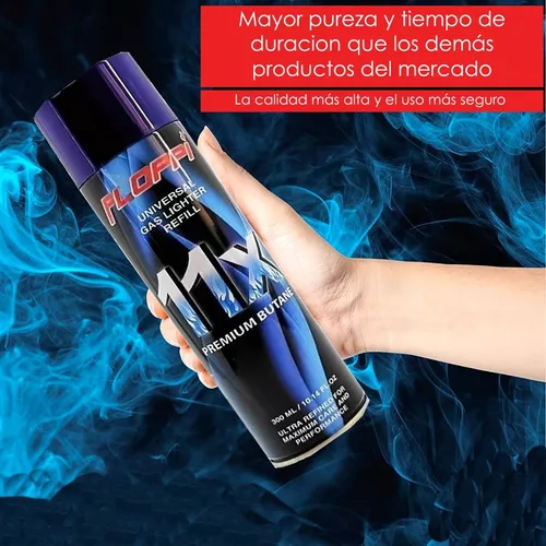 Gas para Mecheros Rellenable 300 ml con 5 Adaptadores 