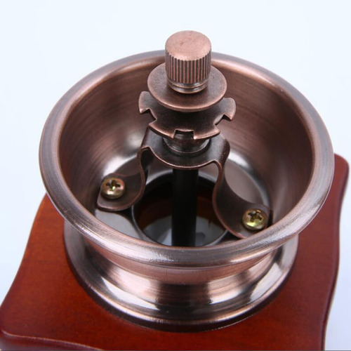 Molinillo De Café Manual Vintage Con Rebabas Cónicas Wood Marrón