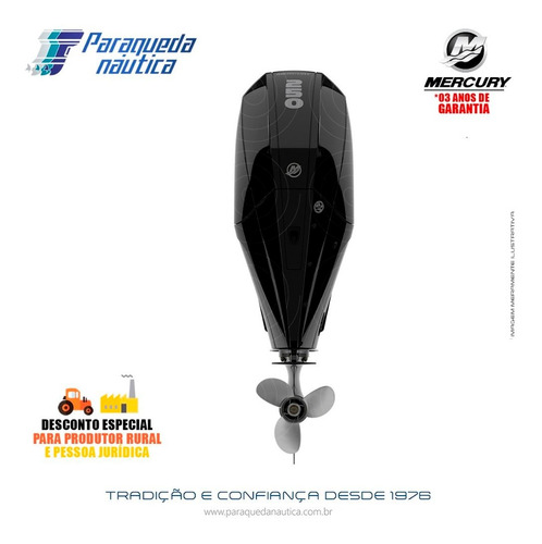 Motor De Popa Mercury 4 Tempos 250hp Xl V8 Seapro Mec Preto