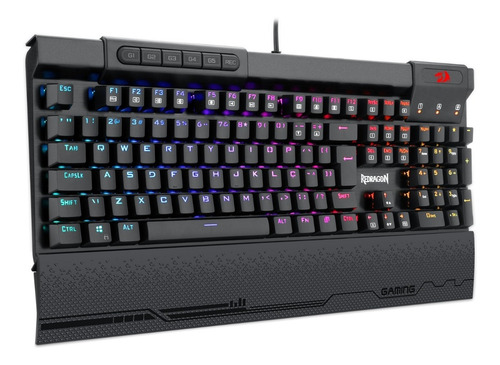 Imagem 2 de 8 de Teclado Gamer Mecanico Redragon Surya 2 Rgb Switch Azul Abnt