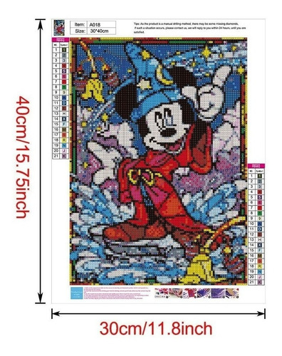 Imagen 3 de 6 de 5d Diamond Mickey Mouse Fantasia ** Envío Inmediato *