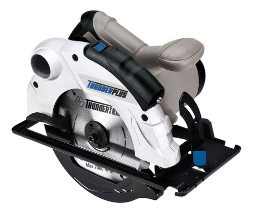 Imagen 1 de 1 de Sierra circular eléctrica Thunderplus TL00765 185mm 1400W blanco y gris 50Hz 220V