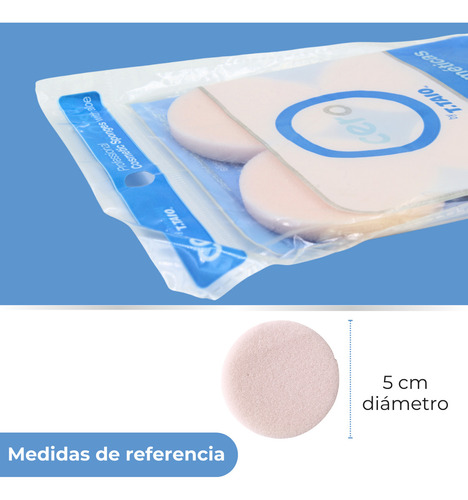 6 Esponjas Cosméticas, Sábila. Aplicador Maquillaje, Suave