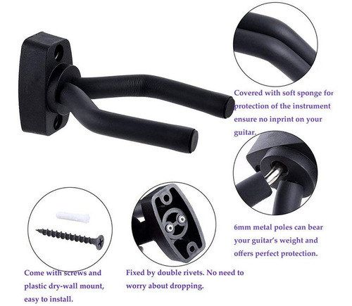Gancho Soporte De Pared Para Guitarra Wall Support Y Regalo