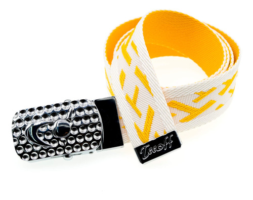 Teeoff Cinturon Reversible De Tela De Golf De Moda Con Hebil