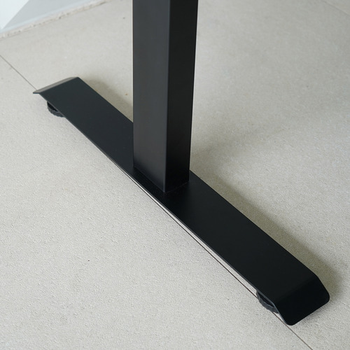 Escritorio Estatico Negro Con Base De Acero Tablero 190x75 25mm Blanco Randu Static