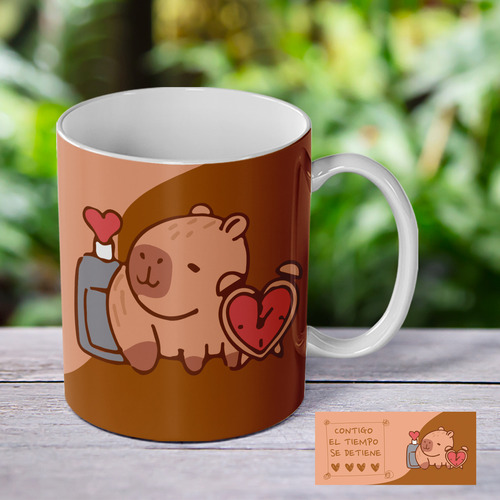 Plantillas Sublimación San Valentin Tazas Capibara Diseño