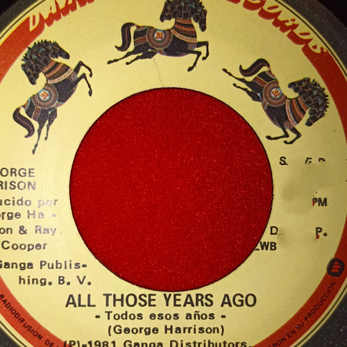 George Harrison All Those / Acetato Disco Vinil 45 Single