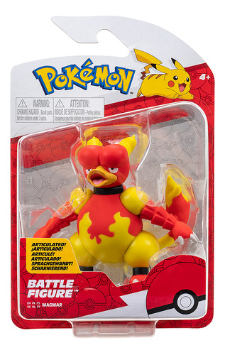 Figura Pokémon Magmar Wtc Articulado Sunny Battle Figure