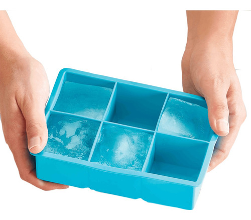 Molde Silicón Flexible Para Cubo De Hielos Jumbo Betterware Azul Acero