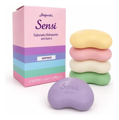 Sabonete Hidratante Em Barra Sortidos Sensi Jequiti 5x80g
