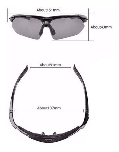 Imagem 9 de 9 de Óculos Rockbros Bicicleta Ciclismo Bike Polarizado 5 Lentes