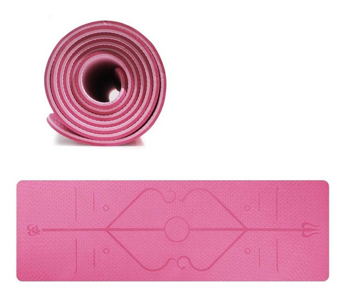 Imagen 2 de 10 de Mat Colchoneta Yoga Pilates Tpe 6 Mm C/bolso Guia Posiciones