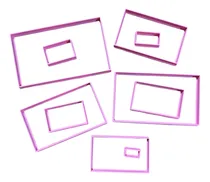 Comprar Cortantes Galletitas Rectangulos Set X 10u Grande C1199