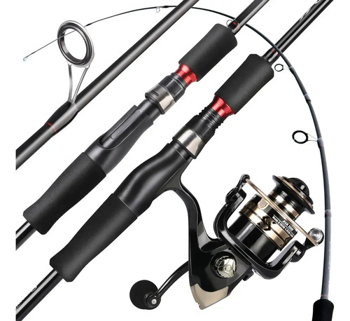 Kit Pesca Vara Para Molinete 1,80m-2 Partes + Molinete 5,2:1