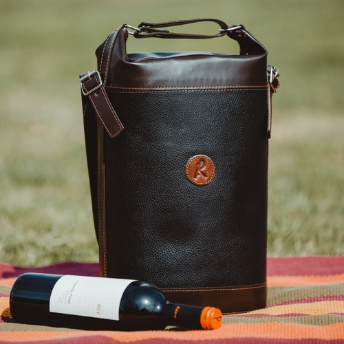 Vino Punto Final Reserva Set 2 Botellas + Bolso De Cuero