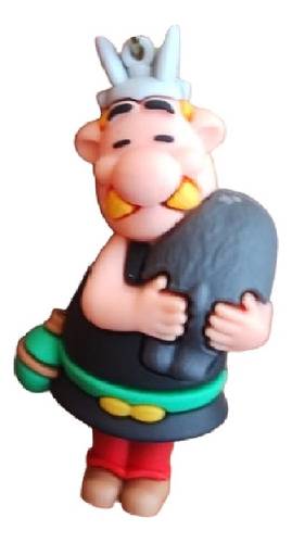 Llavero De Goma 3d Pvc + Correa Personajes Asterix