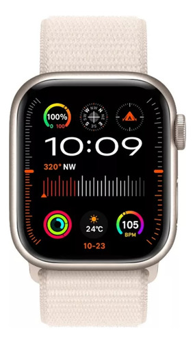 Smartwatch Watch Mini 2 C/ Nfc + Gps (40mm) - Series 10 Caixa Prateado Pulseira Bege