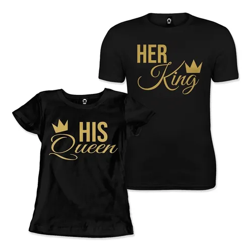 Playeras Pareja King Queen Rey Reina Amor Novios Esposos Playeras Pareja King Queen Rey Reina Amor Novios Esposos