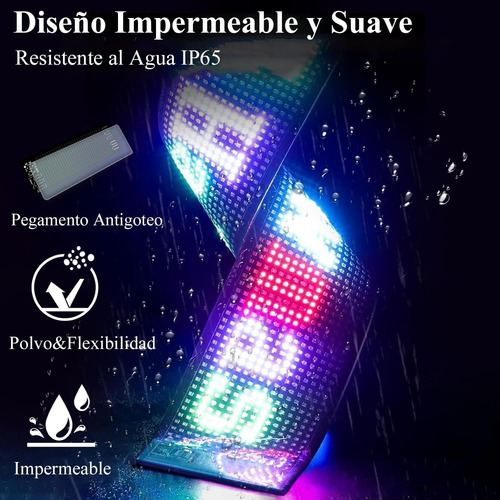 2pcs Programable Pantalla Flexible Led Devil Ojos 12x59.5cm Multicolor