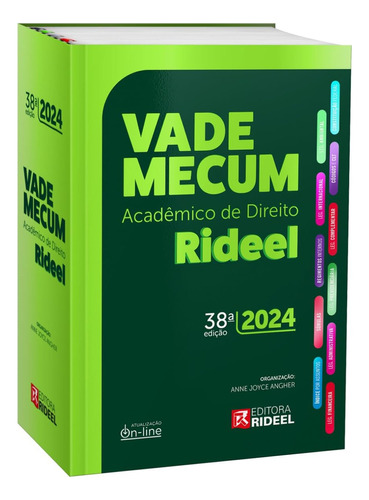 Vade Mecum Acadêmico De Direito Rideel 38 Edição - 2024: Acadêmico De Direito, De Anne Joyce Angher. Vade Mecum Editorial Rideel, Tapa Dura, Edición 38 En Português, 2024