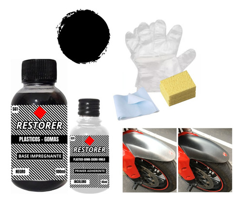 Kit Restaurador Plasticos Moto Gastados X Accion Sol O Rayas