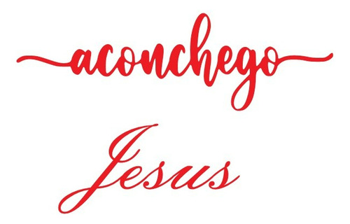 Palavra Aconchego E Jesus Lettering Em Mdf Aplique De Parede