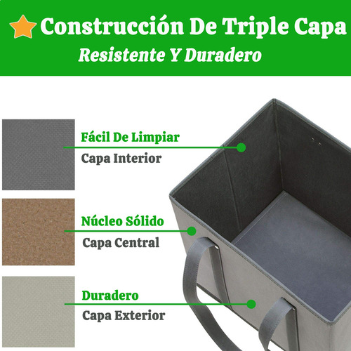 Bolsa Reutilizable Para Comestibles Caja Grande Plegable