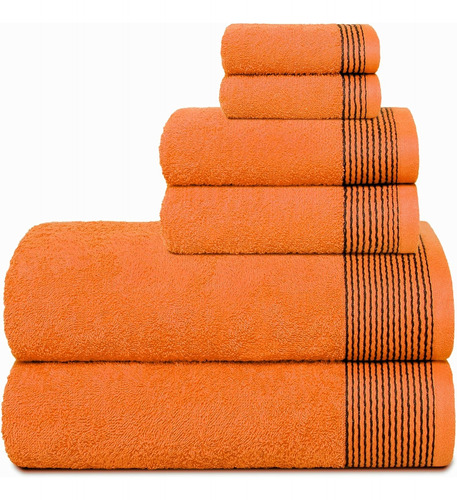 Belizzi Home Set De 6 Toallas 100% Algodón Ultra Suave Baño