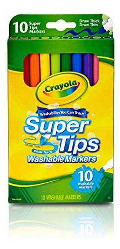 Crayola, 588610, Lavable Súper Consejos Markers, Amplio - Fi