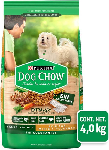 Purina Dog Chow Salud Visible Sin Colorantes Perro Adulto