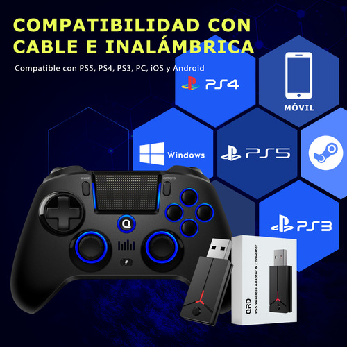 Control Inalámbrico Joystick Qrd Para Ps5 Ps4 Ios Android Pc