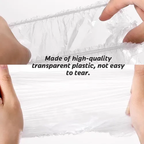 200 Gorros Ducha Desechables En Plastico Transparente