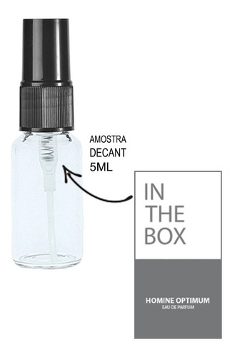 Imagem 1 de 3 de Decant 5ml - Homine Optimum Inthebox Amostra Vidro Spray