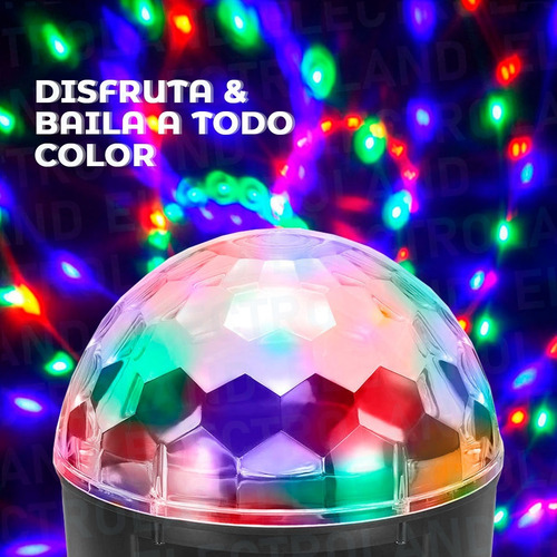 Imagen 5 de 10 de Bola Led Rgb Audioritmica Usb Sd Luz + Parlantes Pendrive