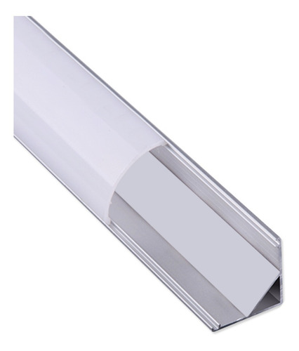 Perfil De Aluminio Difusor Curvo Cinta Led Esquinero 30x30mm Luz No Aplica