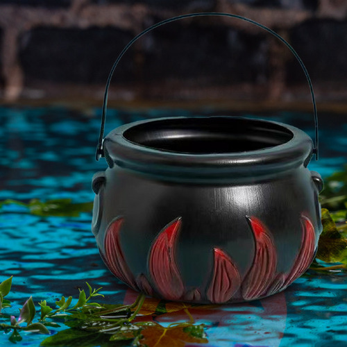 Cubo De Brujas De Halloween De 12 Led, Caldero De Halloween
